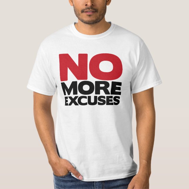 Camiseta No más excusas (Anverso)