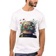 No Más Guerra: Diseño Floral de Casco de la Paz 