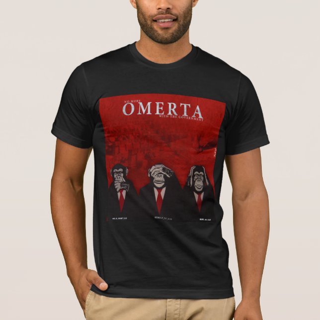 CAMISETA NO MÁS OMERTA CON EL GOBIERNO (Anverso)