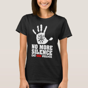 Camiseta No Más Silencio Acabar Con La Violencia De Armas D