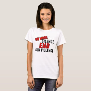 Camiseta No más silencio pone fin a la violencia de género