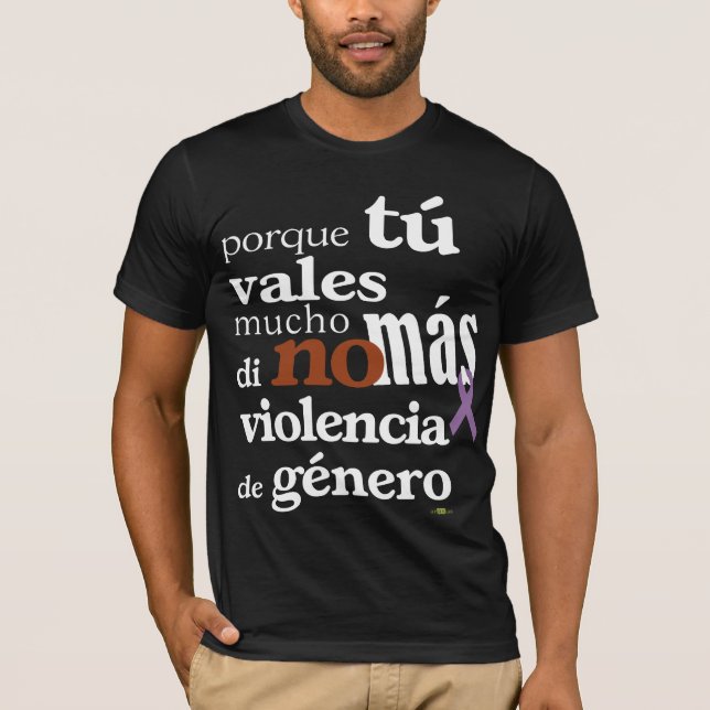 Camiseta No Más Violencia de Género (Anverso)