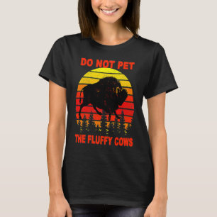Camiseta No Mascota a la nación Fluffy Cows Bison Yellowsto
