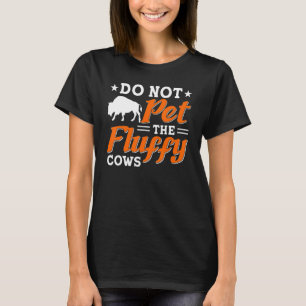 Camiseta No Mascota a la nación Fluffy Cows Bison Yellowsto