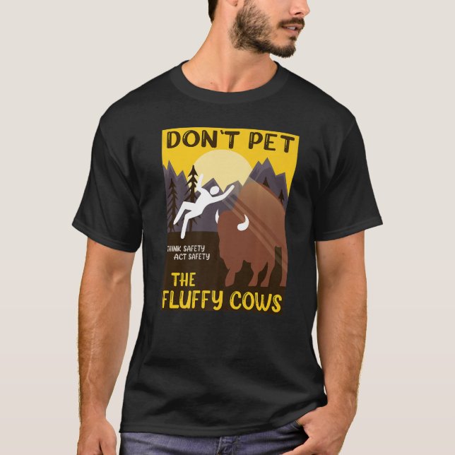 Camiseta No Mascota a las vacas flúfagas antes del venado (Anverso)