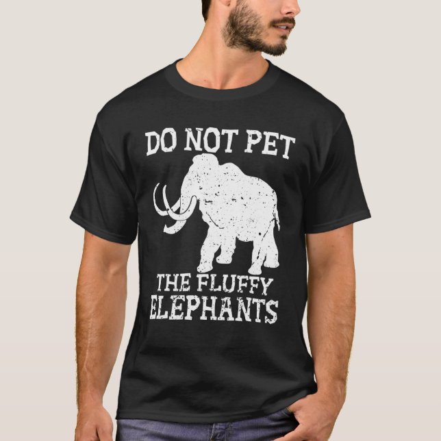 Camiseta No Mascota a los elefantes esponjosos elefantes bl (Anverso)