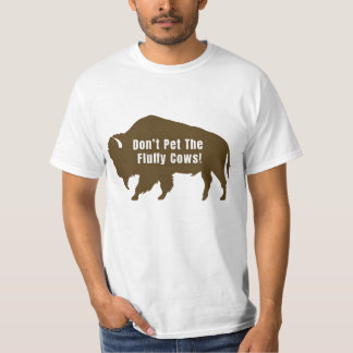 Camiseta No mascota al pegatina de vacas esponjosas
