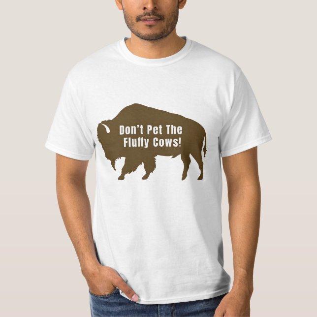 Camiseta No mascota al pegatina de vacas esponjosas (Anverso)