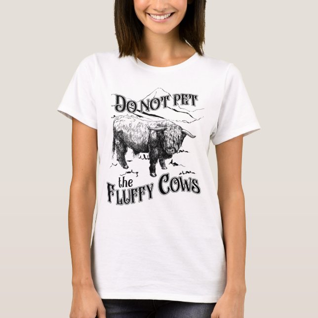 Camiseta No Mascota el Parque Nacional Fluffy Cows Bison  (Anverso)