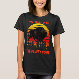 Camiseta No Mascota El Vintage Retro De Vacas Fluffy