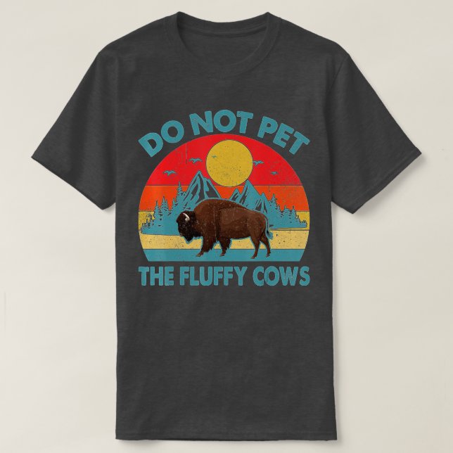 Camiseta No Mascota La Vintage De Vacas Fluffy (Diseño del anverso)