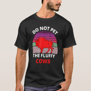 Camiseta No Mascota La Vintage Retro Fluffy Cows Bison
