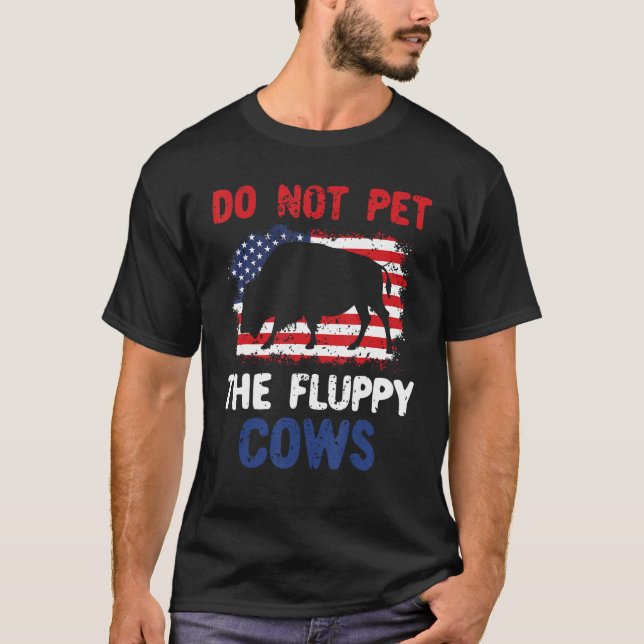 Camiseta No Mascota las vacas flacas bandera de EE. UU. 4 d (Anverso)