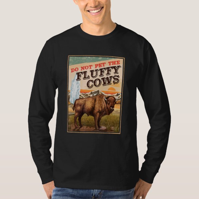 Camiseta No Mascota Las Vacas Fluffy Bison 1 (Anverso)