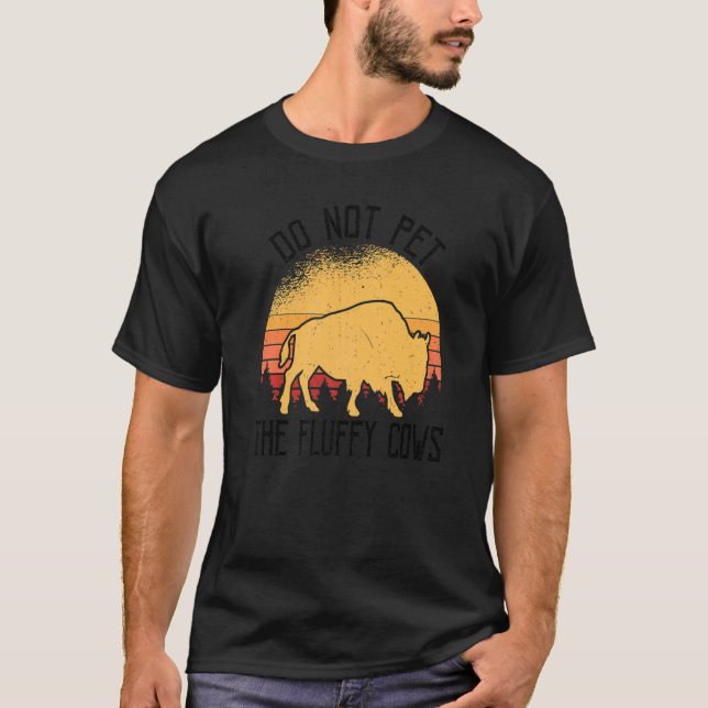 Camiseta No Mascota Las Vacas Fluffy Bison Yellowstone Buff (Anverso)