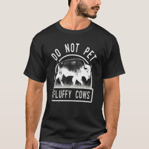 Camiseta No Mascota Las Vacas Fluffy Hombres Mujeres Vintag