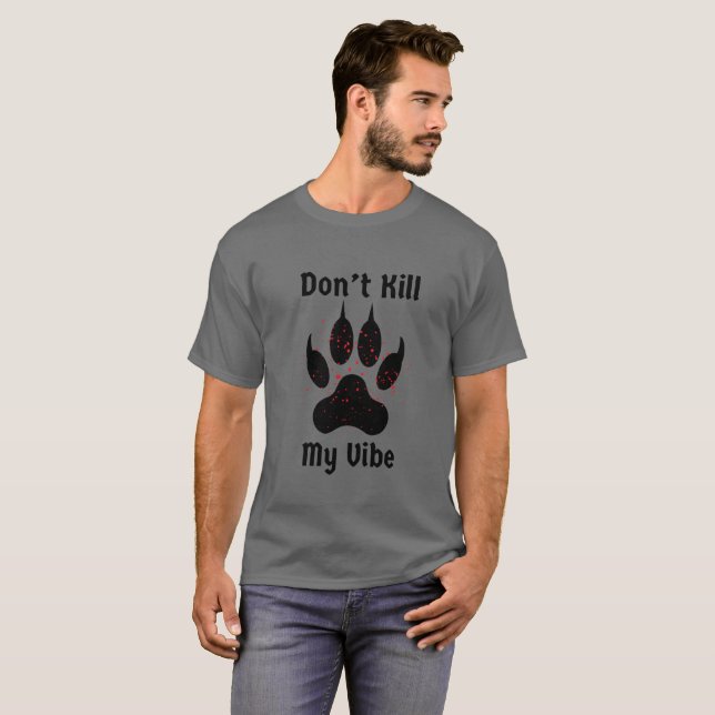 Camiseta No maten a mi vibe Halloween sangriento de garras (Anverso completo)