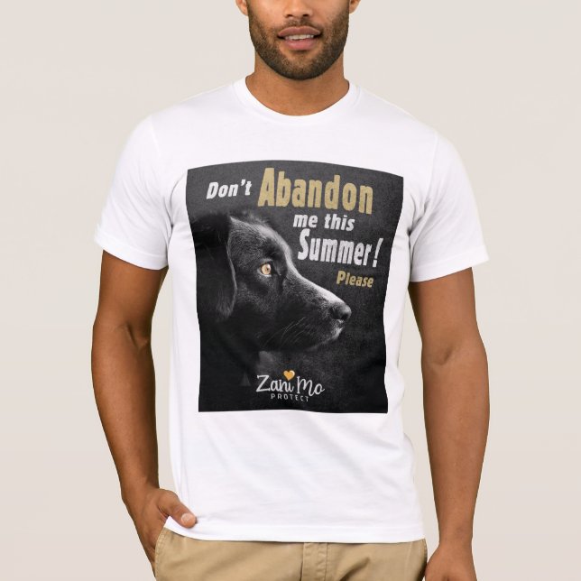 Camiseta No me abandones este verano - Protección de perros (Anverso)