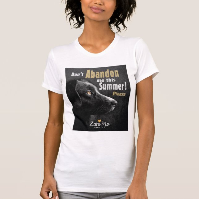 Camiseta No me abandones este verano - Protección de perros (Anverso)