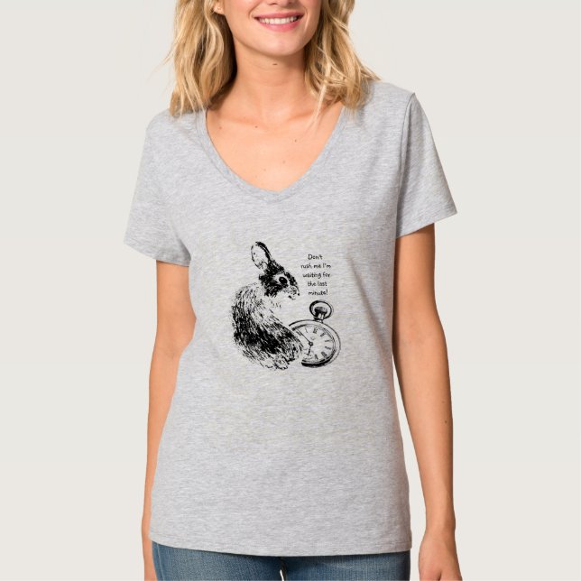 Camiseta No me apresures, último minuto, último conejo dive (Anverso)