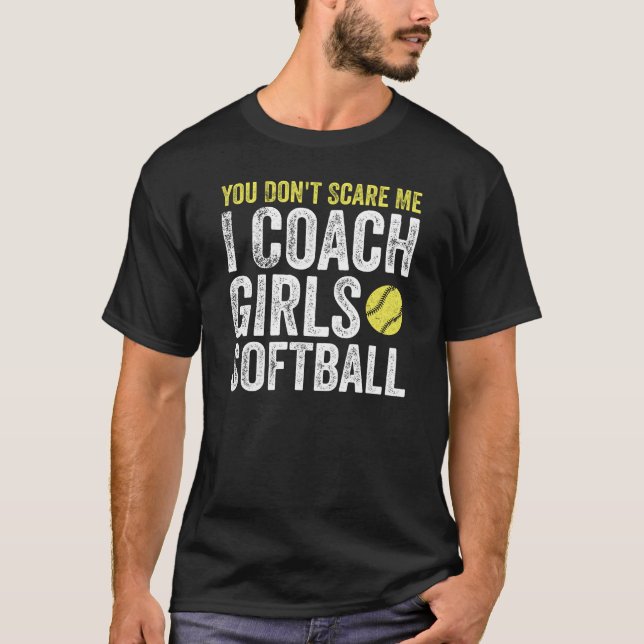 Camiseta No me asustas, entreno Chicas en softbol, divertid (Anverso)