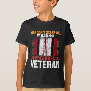 Camiseta No me asustas, mi marido es afgano, veterano.