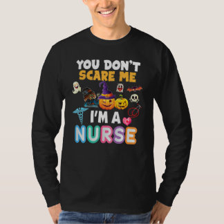 Camiseta No Me Asustas Soy Una Enfermera Halloween No Puede