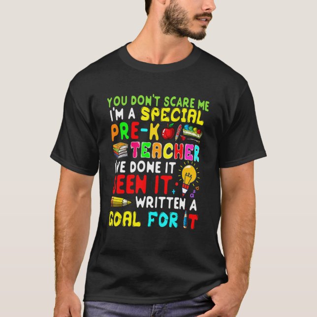 Camiseta No me asustes, estoy orgulloso de ser un profesor  (Anverso)
