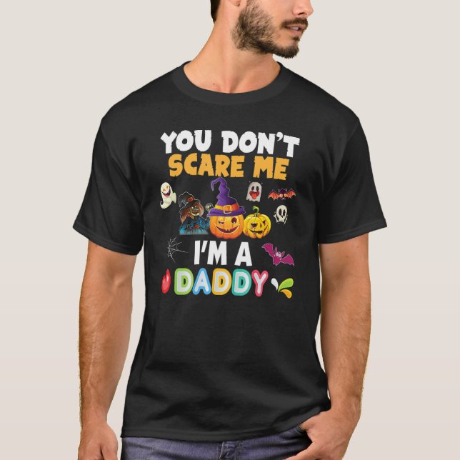 Camiseta No me asustes soy papi Halloween no puede tomar té (Anverso)