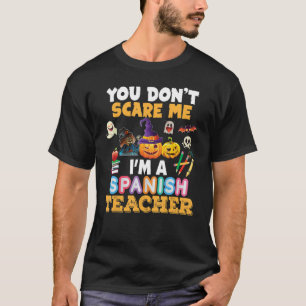 Camiseta No me asustes, soy profesor de español Halloween