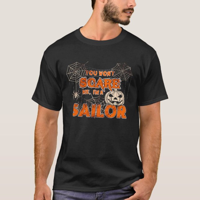 Camiseta No me asustes soy un Halloween marinero (Anverso)
