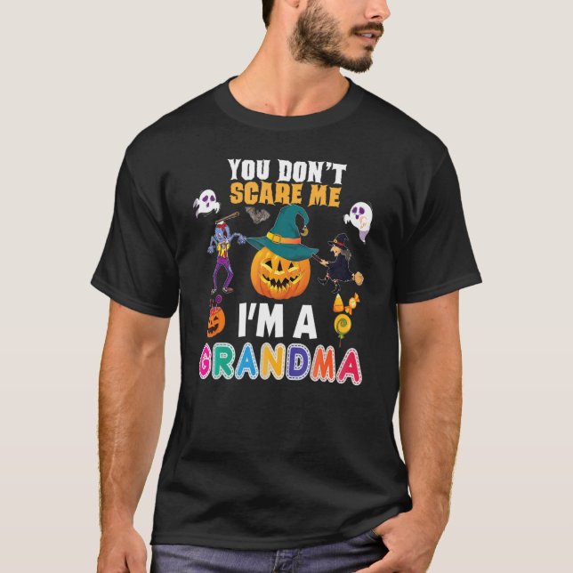 Camiseta No me asustes, soy una abuela que no puede hacer H (Anverso)