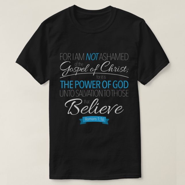 Camiseta No me avergüenza la vestimenta cristiana del Evang (Diseño del anverso)