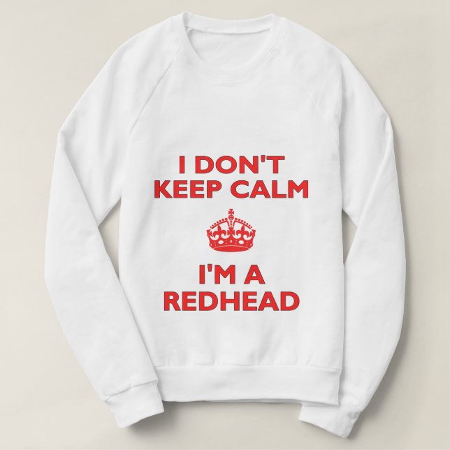 Camiseta No me calmo soy pelirroja (Diseño del anverso)