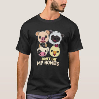 Camiseta No me como a mi amigo vivo vegano vegetariano vege
