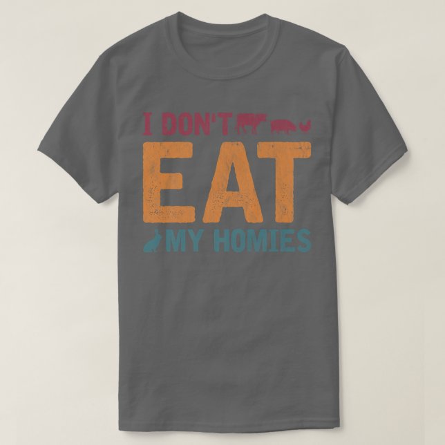 Camiseta No me como a mi casa, mujeres vegetarianas diverti (Diseño del anverso)