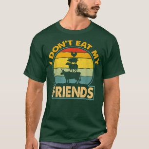 Camiseta No me como a mis amigos a los animales vegetariano