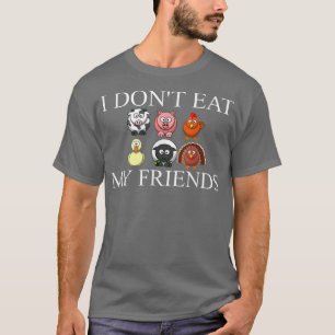 Camiseta No me como a mis amigos divertidos vegetarianos ve