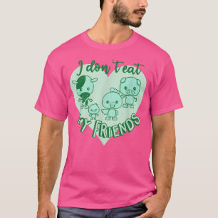 Camiseta No me como a mis amigos lindos animales vegetarian