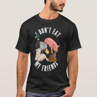 Camiseta No Me Como a Mis Amigos Para Veganos Vegetariano