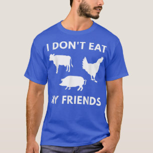 Camiseta No me como a mis amigos vegetarianos y vegetariano