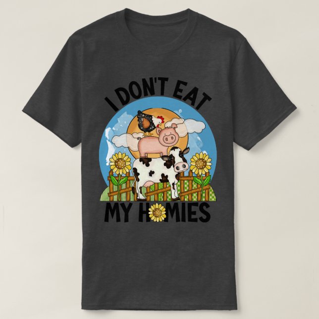 Camiseta No me como a mis casas Vegan Lover S Animals Funny (Diseño del anverso)