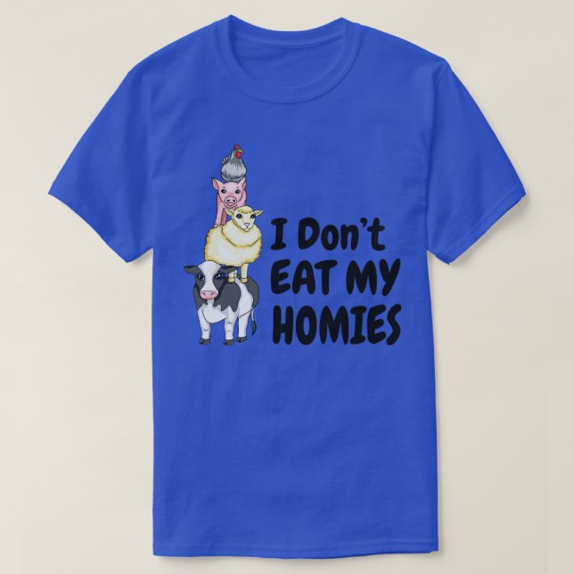 Camiseta No me como a mis casas vegetarianas veganas (Diseño del anverso)
