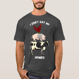 Camiseta No me como a mis homies, derechos de los animales 