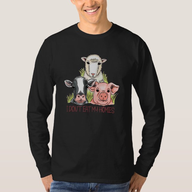 Camiseta No me como el vegetariano vegetariano de mi casa (Anverso)