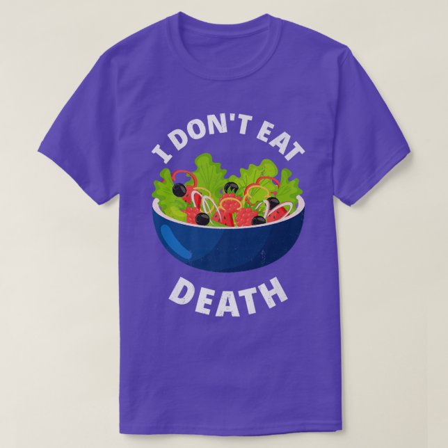 Camiseta No me como la muerte comida de soja vegetariana ve (Diseño del anverso)
