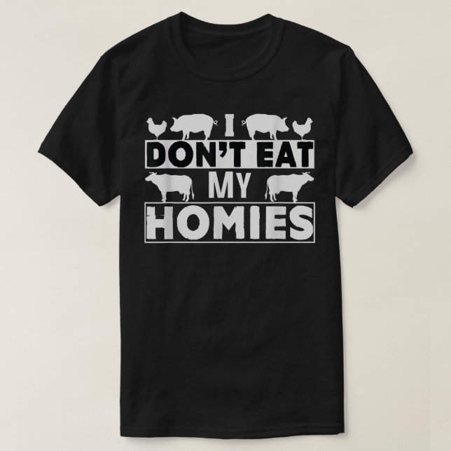 Camiseta No me como mi comida casera vegana estilo de vida  (Diseño del anverso)