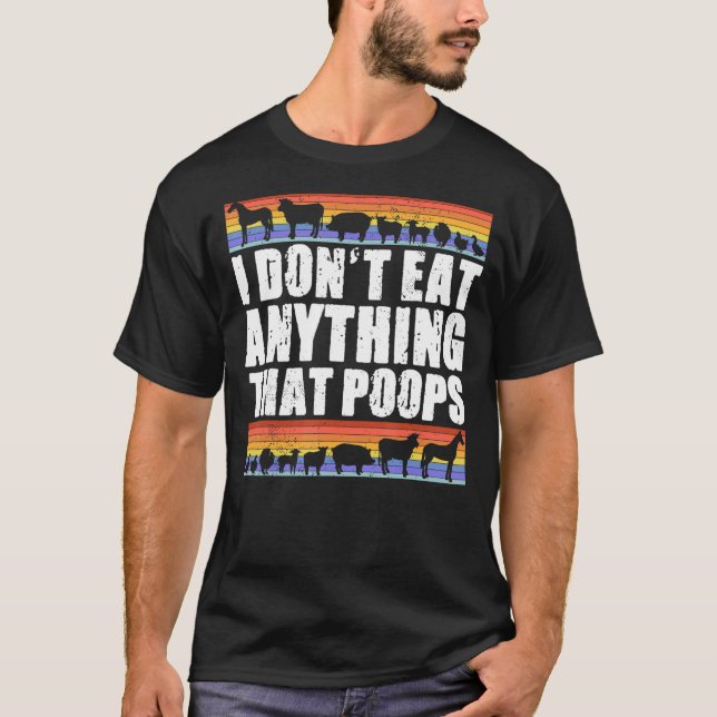 Camiseta No me como nada que poops vegetariano (Anverso)
