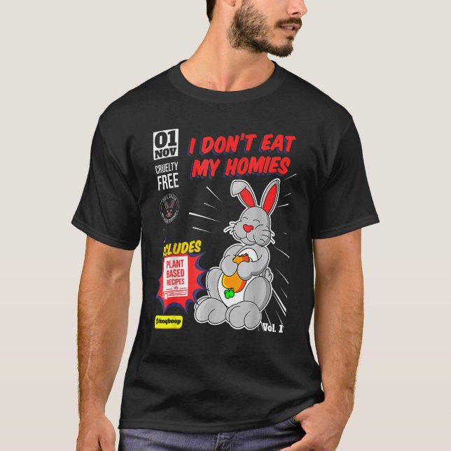 Camiseta No me como un animal vegetariano en mi casa en el  (Anverso)