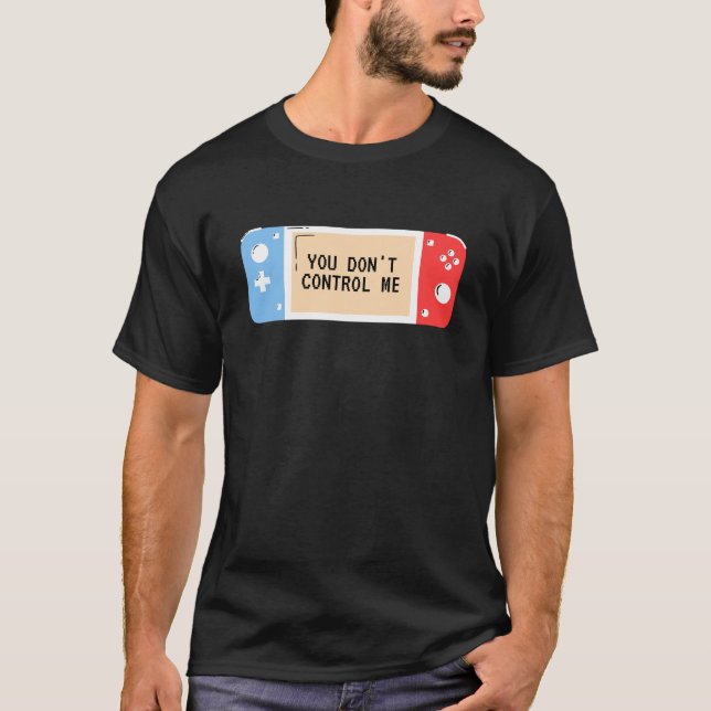 Camiseta No me controlas — Juego retro y juego de libertad (Anverso)